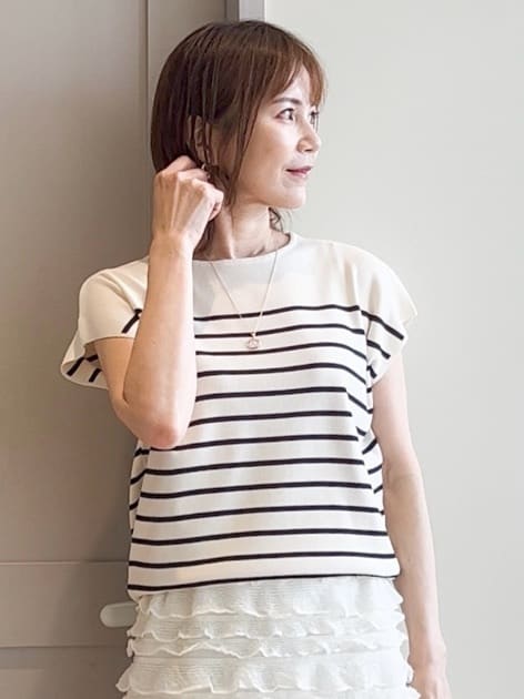 yamakoさんの「grove｜軽やかに羽織れて、きちんと見え ハーフスリーブテーラードジャケット」を使ったコーディネート