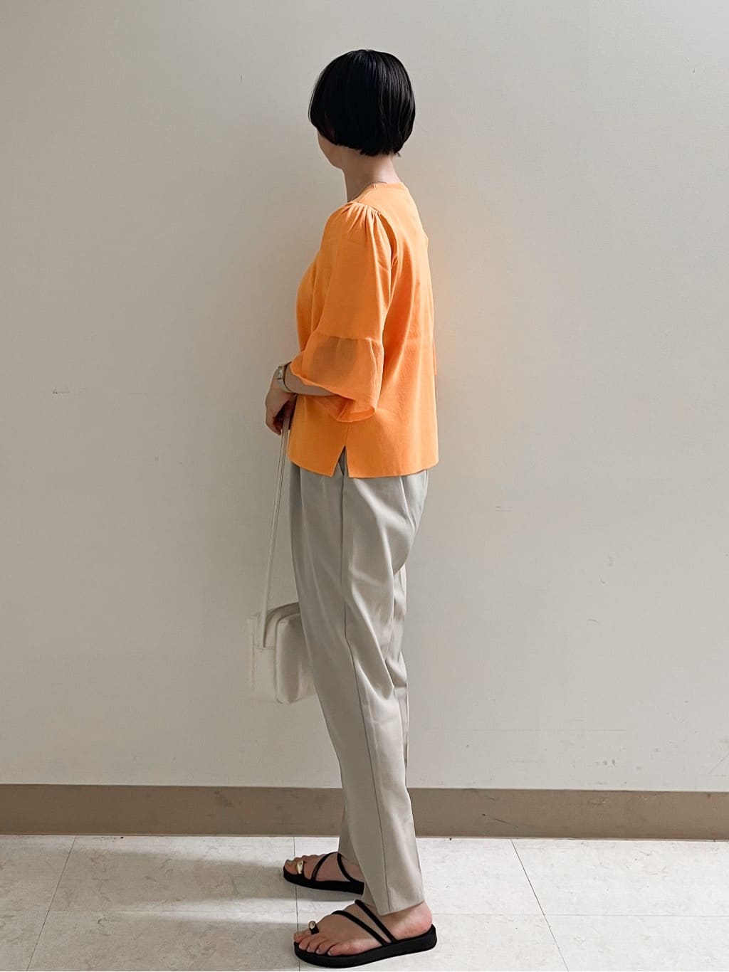あかねさんの「OPAQUE.CLIP｜《5色展開》シアーフレアスリーブニット【洗濯機洗い可】」を使ったコーディネート