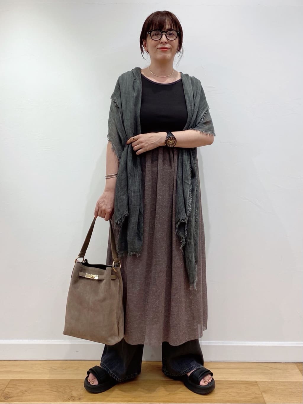 Sawaguchiさんの「DRESSTERIOR｜Carouselambra（ケラウズランブラ）【別注】BOAT TANK TOP DRESS」を使ったコーディネート