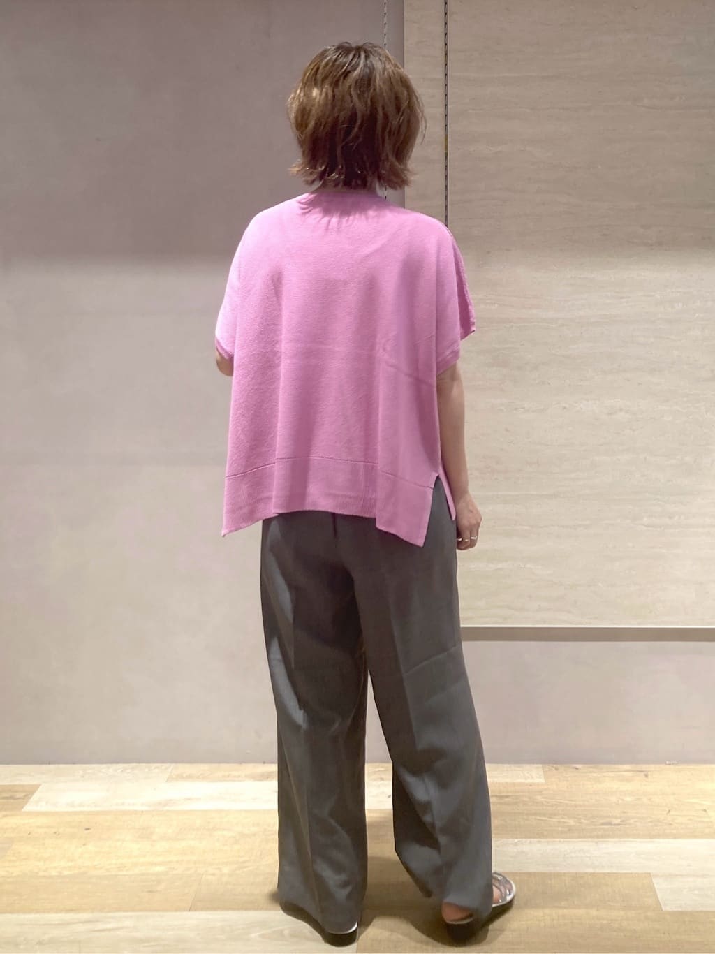 たけねぇさんの「OPAQUE.CLIP｜《5色展開／S-LLサイズ》リラクシーメッシュニット【洗濯機洗い可】」を使ったコーディネート