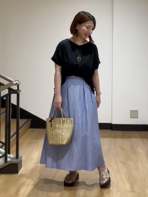 MIKIKOさんの「UNTITLED｜メタリックメッシュトート」を使ったコーディネート