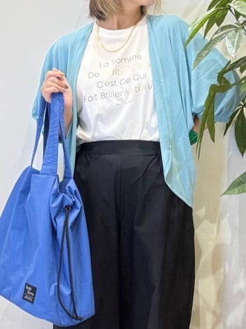 misakiさんの「SHOO･LA･RUE｜【UV/さらさらタッチ】女性らしさ漂う 5分袖ボレロカーディガン」を使ったコーディネート