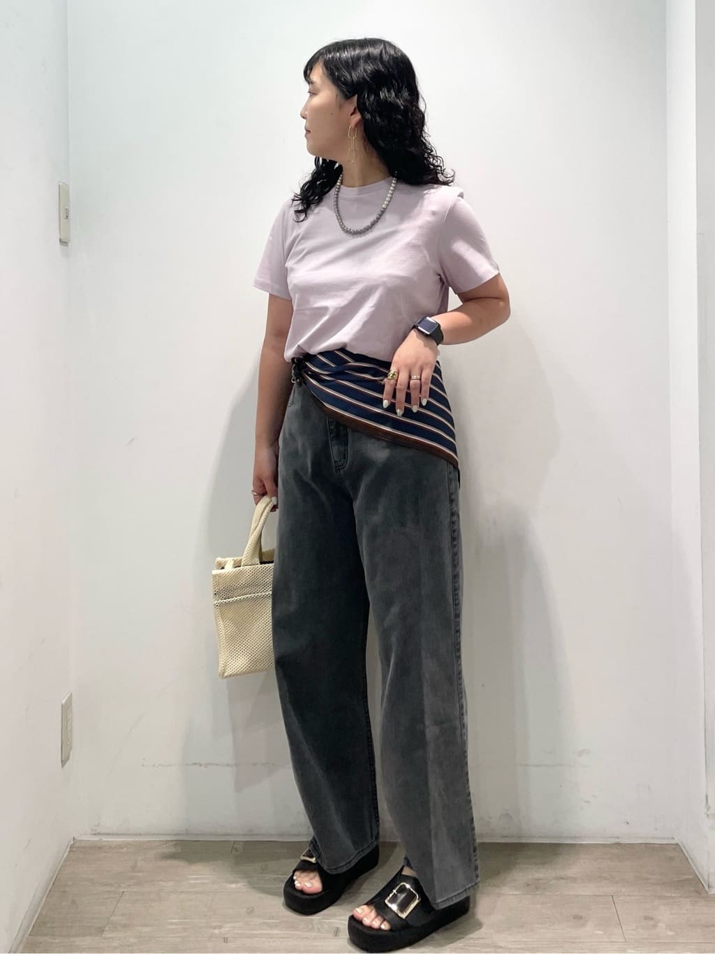 sumicaさんの「OPAQUE.CLIP｜《5色展開》ベーシックTシャツ【洗濯機洗い可／UV／接触冷感】」を使ったコーディネート