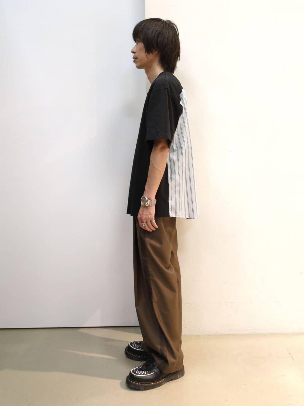 takeさんの「THE SHOP TK｜エシカルブロード切替Tシャツ 洗濯機OK」を使ったコーディネート