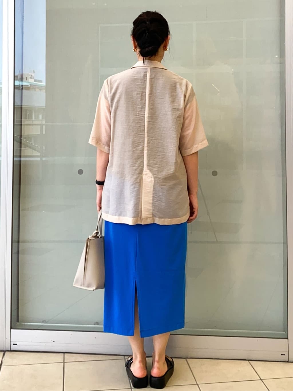 Jeanさんの「OPAQUE.CLIP｜ロゴフレンチスリーブニット【洗濯機洗い可／UV／接触冷感／抗ピル】」を使ったコーディネート