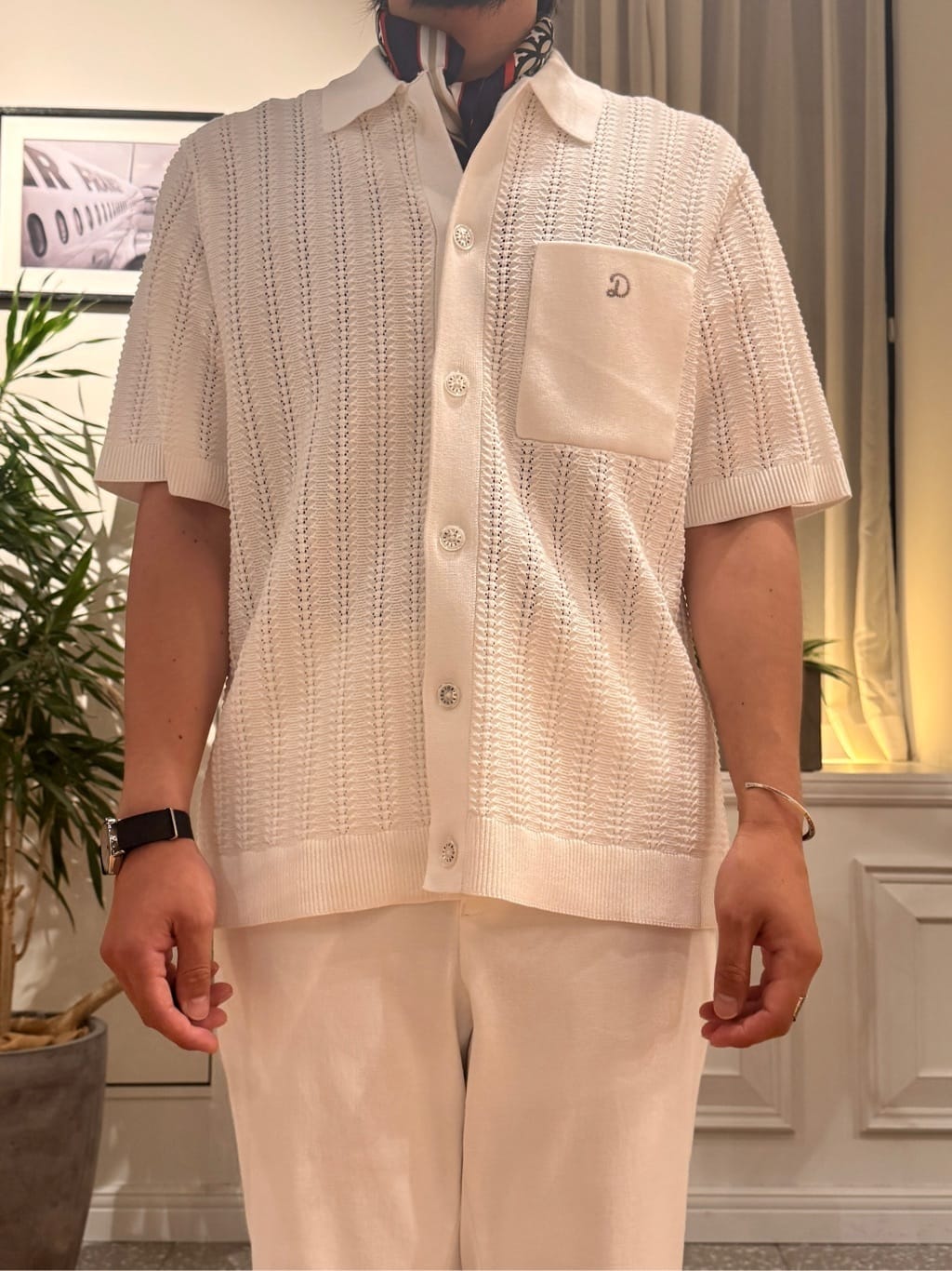 kawarataniさんの「DRESSTERIOR｜オーガニックコットン キューバニットシャツ」を使ったコーディネート