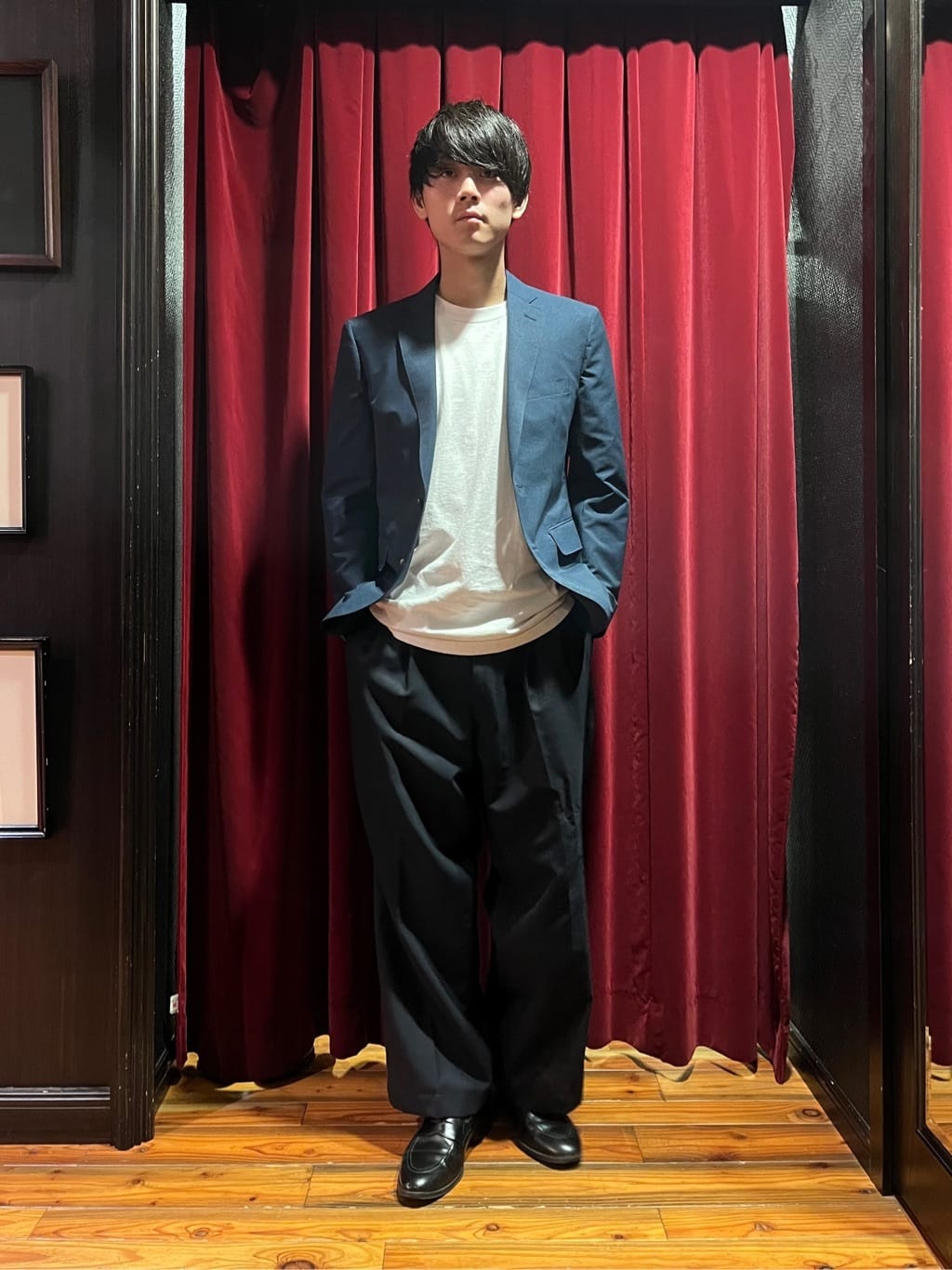 うっちーさんの「TAKEO KIKUCHI｜【抗菌防臭】COOL DOTS（R）ドビープリント ジャケット」を使ったコーディネート