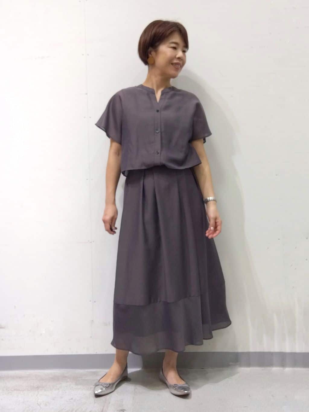 Kさんの「INDIVI｜【洗える／UVケア／SETUP可能】ドロストワイドパンツ」を使ったコーディネート