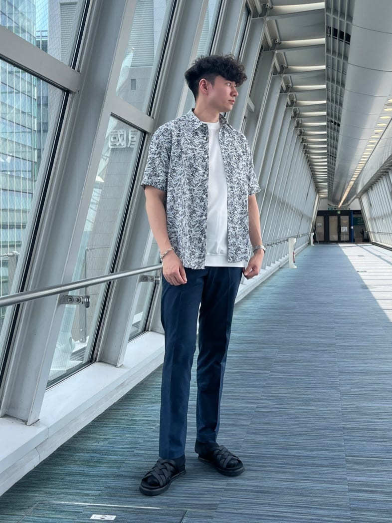 Tsubasaさんの「TAKEO KIKUCHI｜【抗菌防臭】COOL DOTS（R）ドビープリント パンツ」を使ったコーディネート