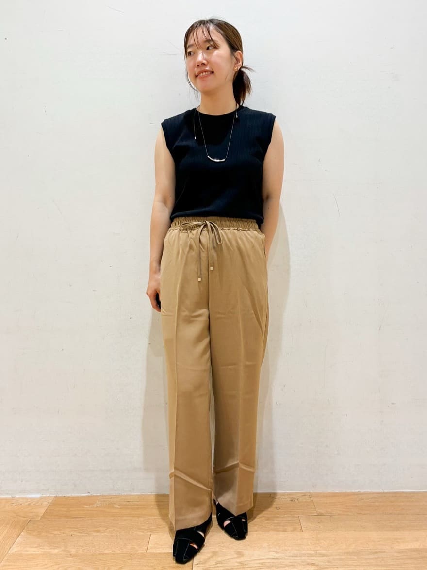 kurumiさんの「OPAQUE.CLIP｜◆ノースリーブリブカットソー【洗濯機洗い可】」を使ったコーディネート