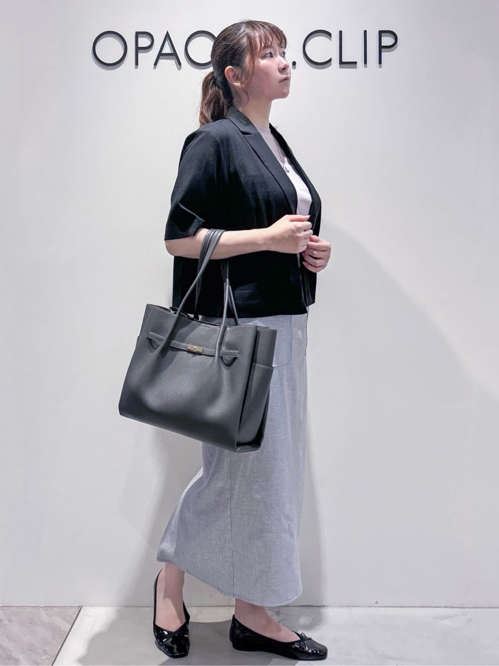 Kさんの「OPAQUE.CLIP｜《5色展開》ベーシックTシャツ【洗濯機洗い可／UV／接触冷感】」を使ったコーディネート