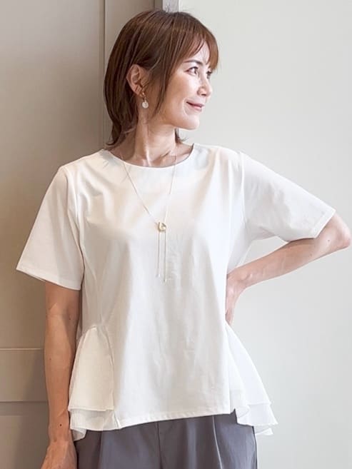 yamakoさんの「grove｜【冷感】サマーハイパーストレッチテーパードパンツ」を使ったコーディネート
