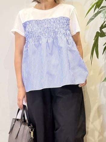 misakiさんの「SHOO･LA･RUE｜【S-LL】華やかさをプラスする 裾刺繍ストレートパンツ」を使ったコーディネート