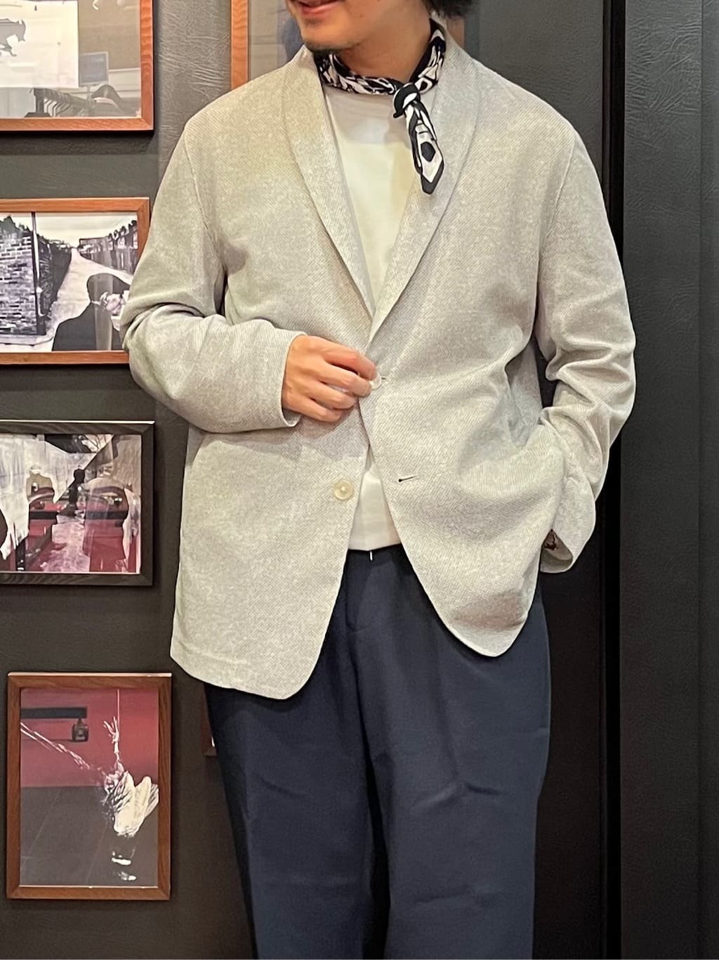 KUROさんの「TAKEO KIKUCHI｜【抗菌防臭／5サイズ展開】ハイゲージポンチ Tシャツ」を使ったコーディネート