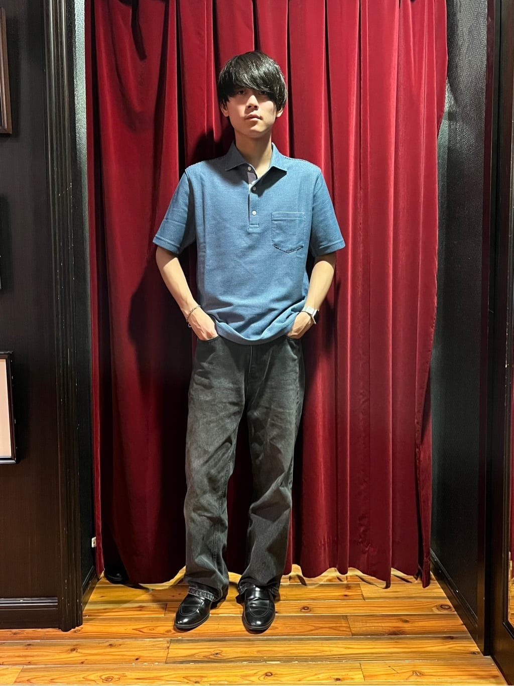 うっちーさんの「TAKEO KIKUCHI｜【抗菌防臭／9色5サイズ展開】ハニカムメランジ ポロシャツ」を使ったコーディネート