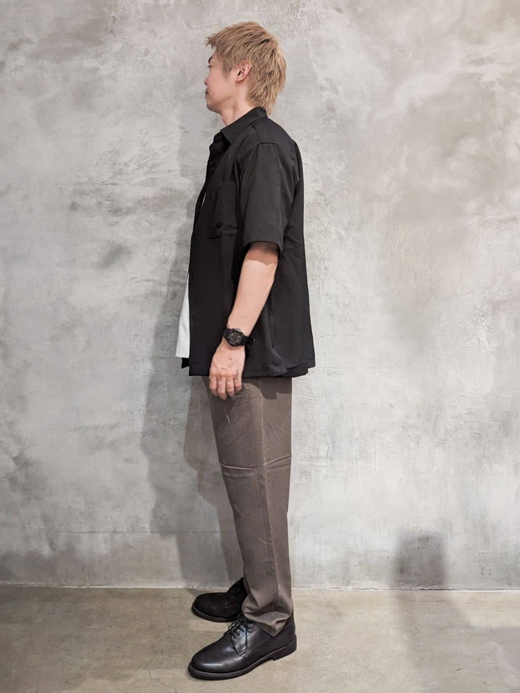 daiさんの「THE SHOP TK｜パーフェクテックボーダー 半袖Tシャツ 吸水速乾／洗濯機OK」を使ったコーディネート