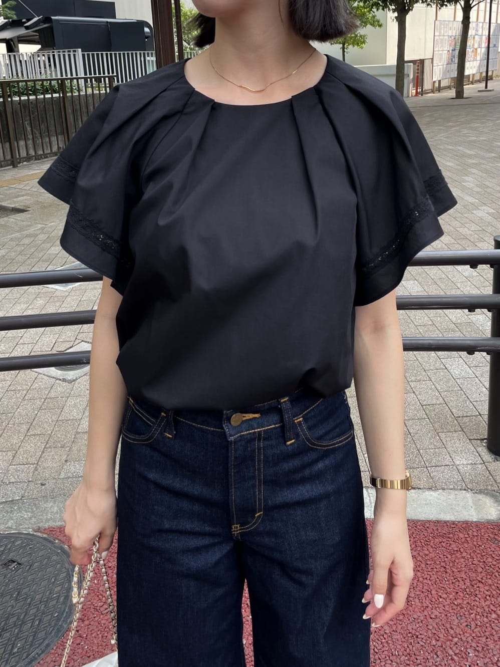 NATSUMIさんの「grove｜【Lee&times;grove別注】WIDE DENIM PANTS」を使ったコーディネート