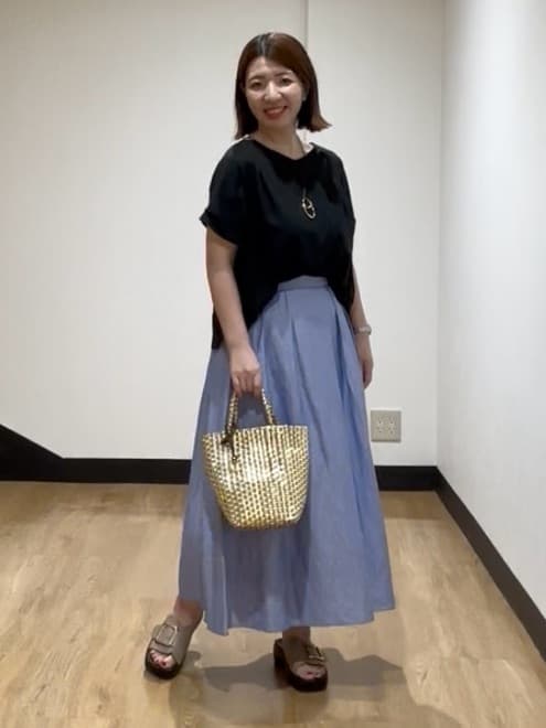 MIKIKOさんの「UNTITLED｜メタリックメッシュトート」を使ったコーディネート