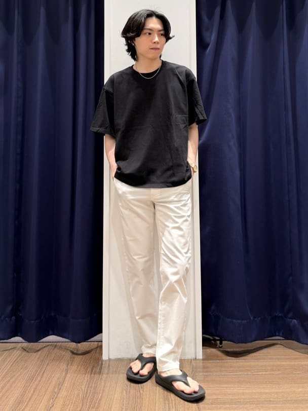 Tightさんの「THE SHOP TK｜エシカルブロード切替Tシャツ 洗濯機OK」を使ったコーディネート