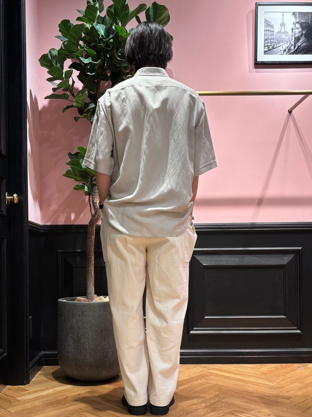 kaminaga さんの「DRESSTERIOR｜◆リネンレーヨン ハーフスリーブシャツ」を使ったコーディネート
