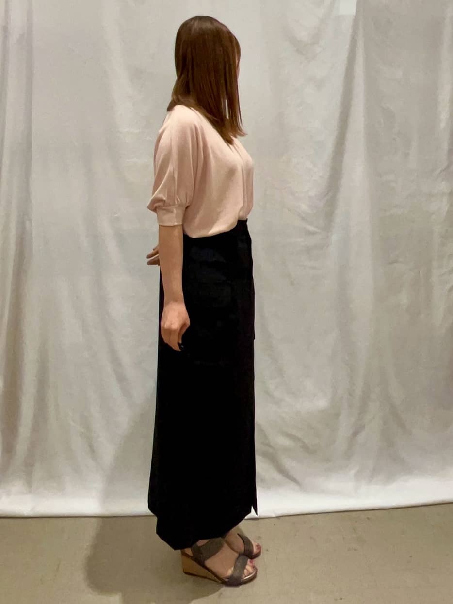 ゆっきーさんの「SHOO･LA･RUE｜【S-LL】大人のきれいめカジュアルに 麻調カーゴナロースカート」を使ったコーディネート