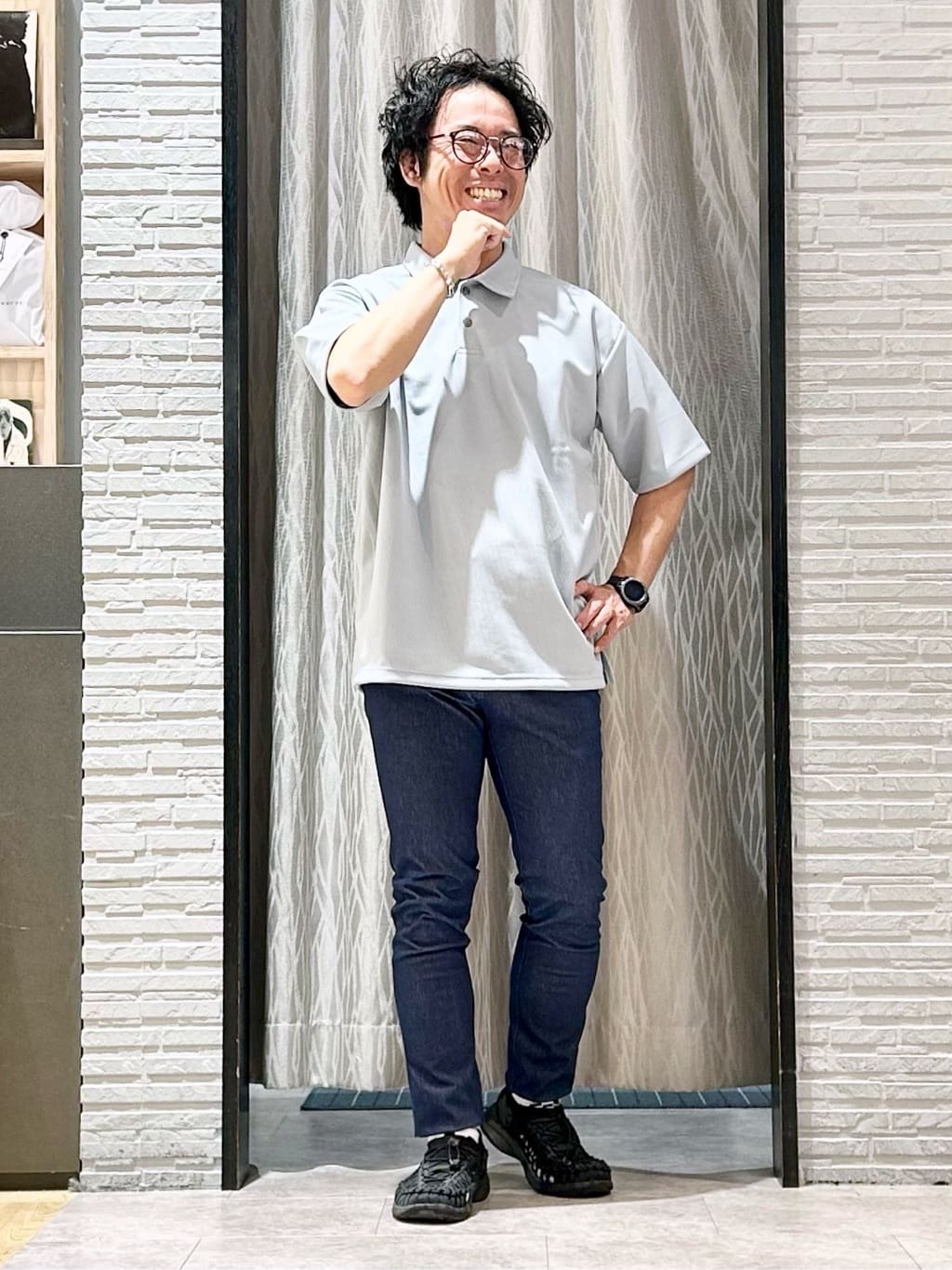 KENJI Iさんの「THE SHOP TK｜ドライタッチカノコポロシャツ 洗濯機OK」を使ったコーディネート