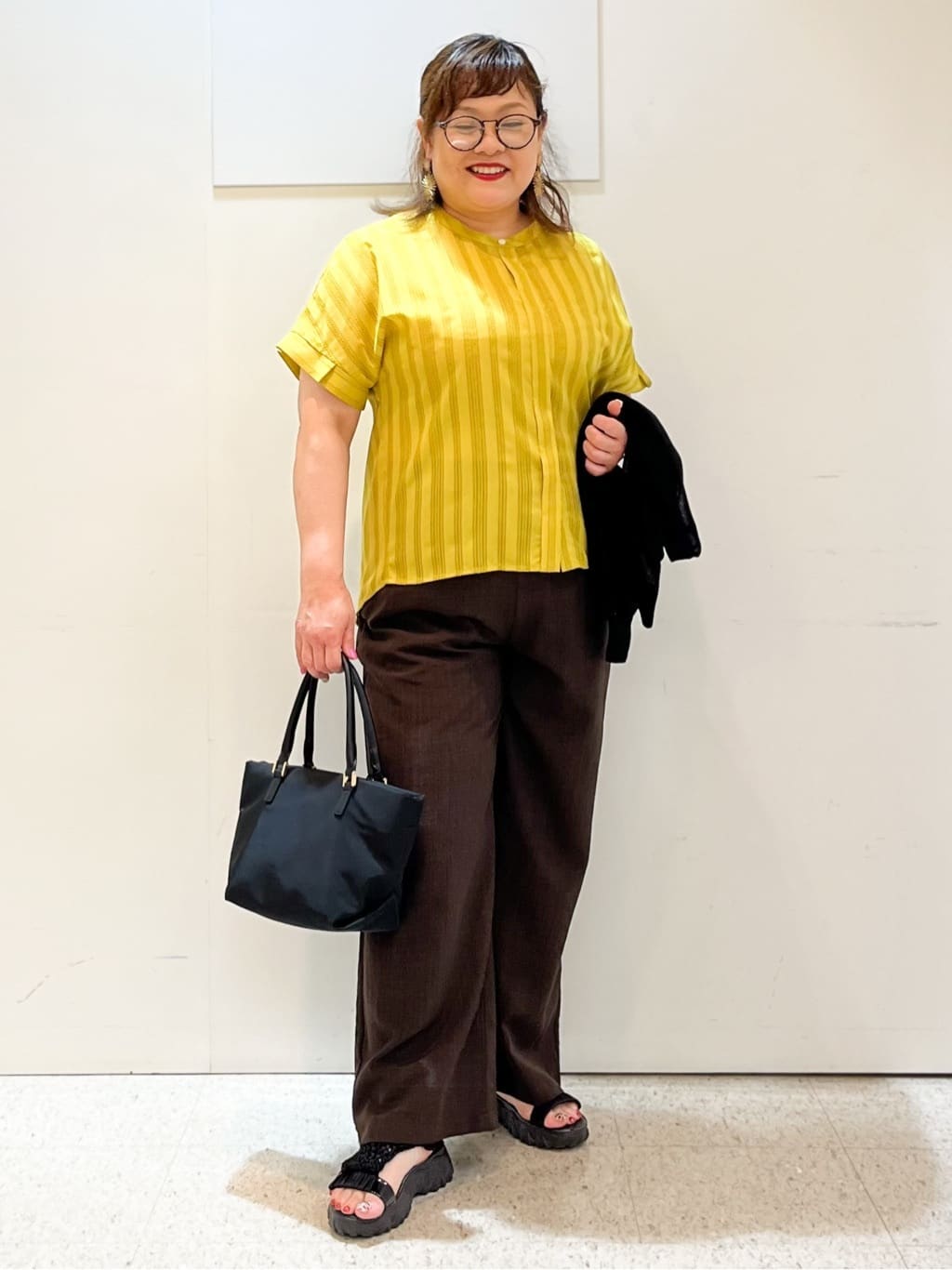 kimmyさんの「Reflect｜【洗える】ドビーストライプブラウス」を使ったコーディネート