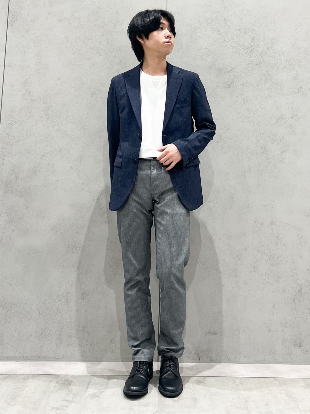 SHI-MAさんの「THE SHOP TK｜ツイルキーネック 半袖Tシャツ 接触冷感/洗濯機OK」を使ったコーディネート