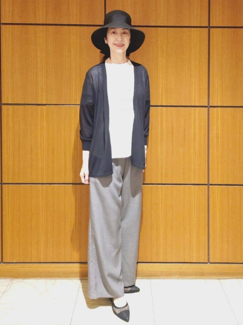 Kさんの「Reflect｜◆【ウエスト総ゴム／脚長効果◎】ドライタッチワイドパンツ」を使ったコーディネート