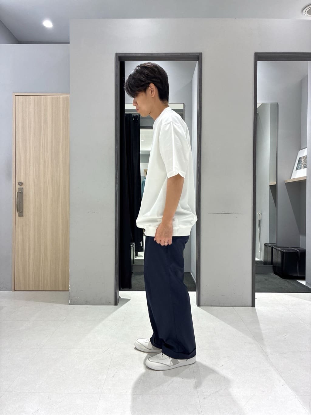 わいずみさんの「TAKEO KIKUCHI｜【抗菌防臭／5サイズ展開】ハイゲージポンチ Tシャツ」を使ったコーディネート