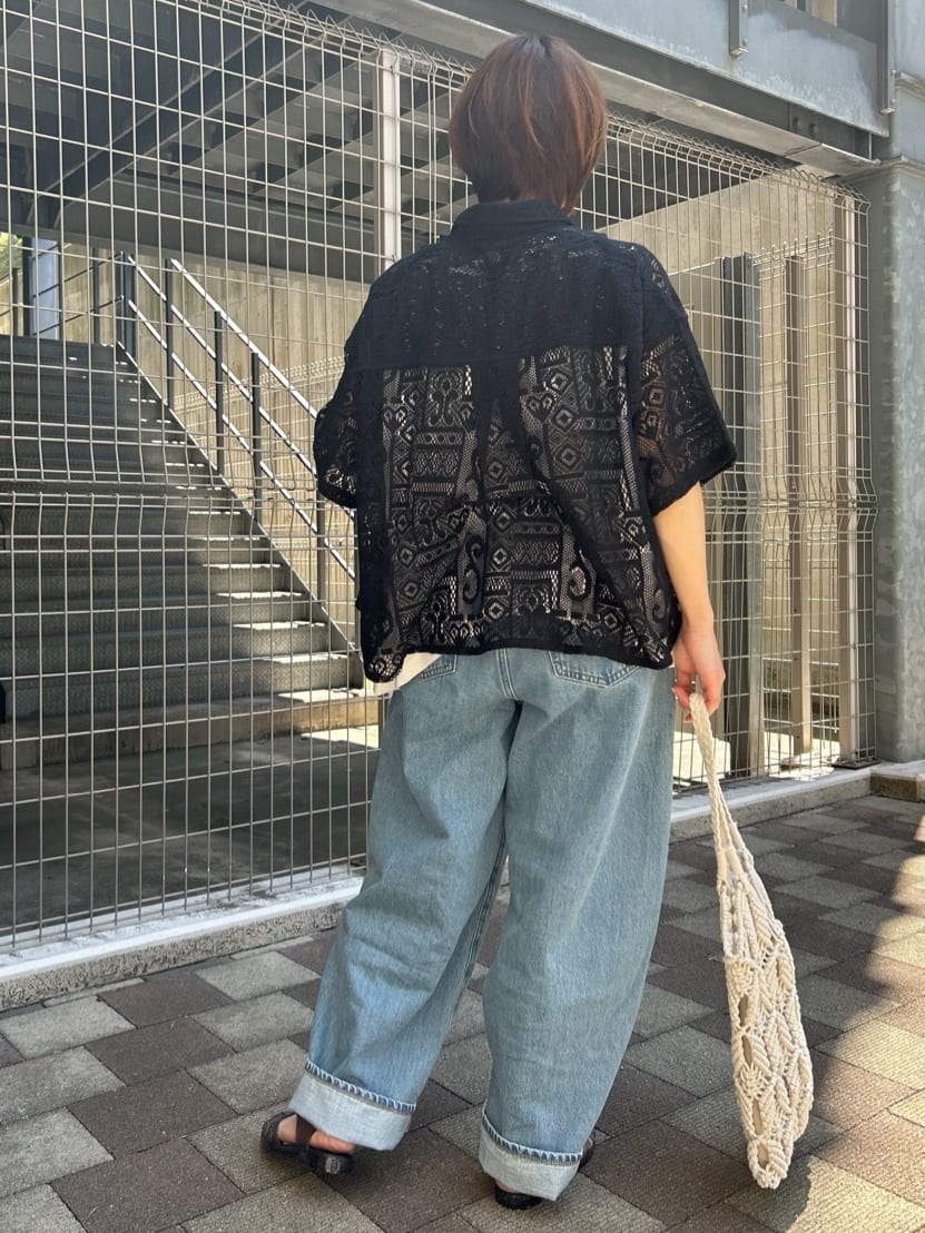 ga_riさんの「THE SHOP TK｜異素材切替フォトプリントTシャツ【洗える】」を使ったコーディネート