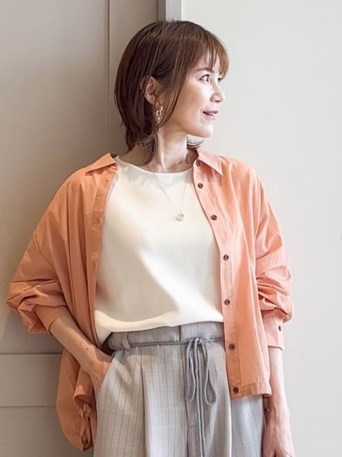 yamakoさんの「grove｜ロープベルトで差がつく 洗練リラックスパンツ」を使ったコーディネート