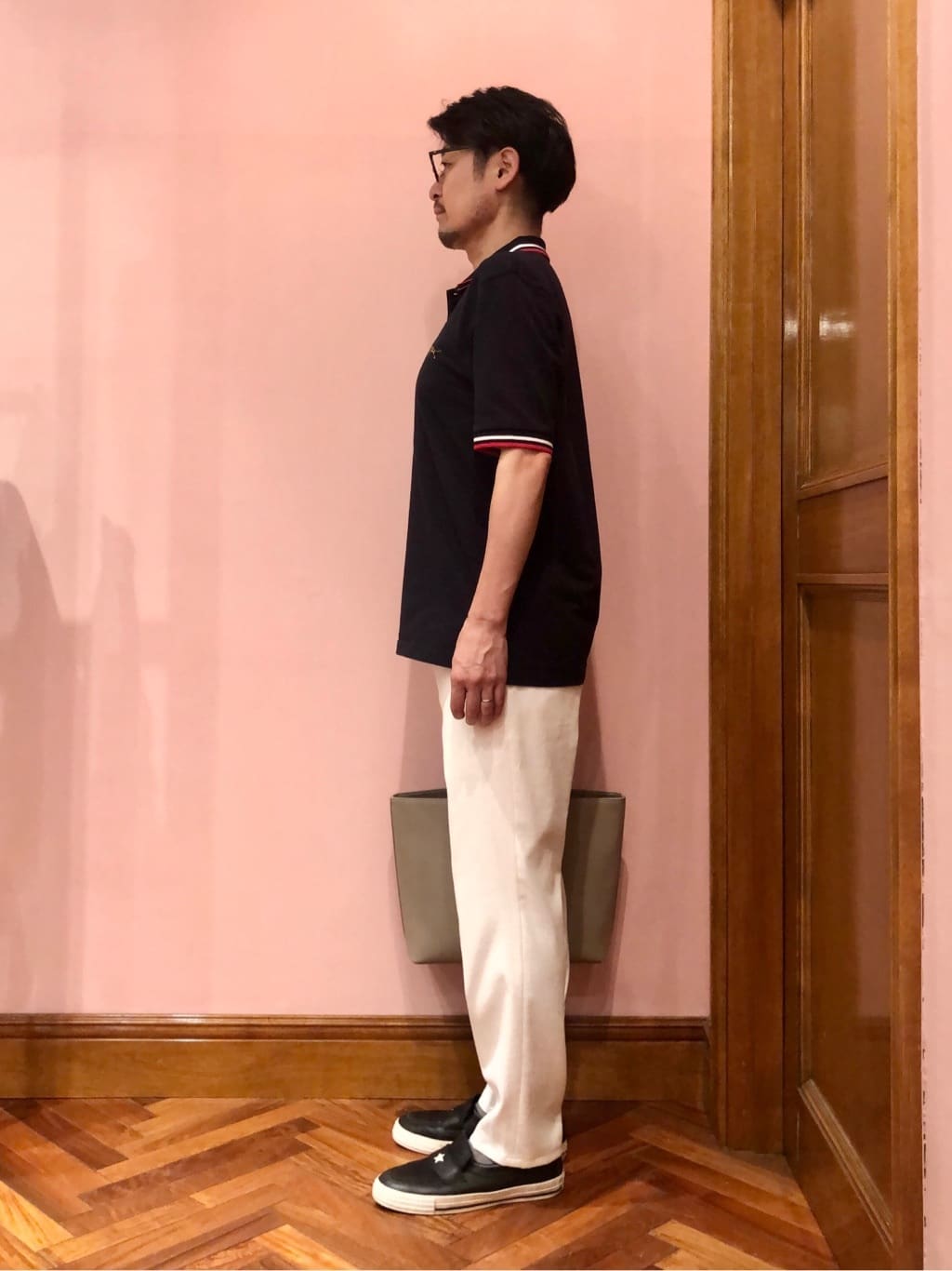 OKJさんの「DRESSTERIOR｜【撥水仕様】シュリンクレザー トートバッグ」を使ったコーディネート