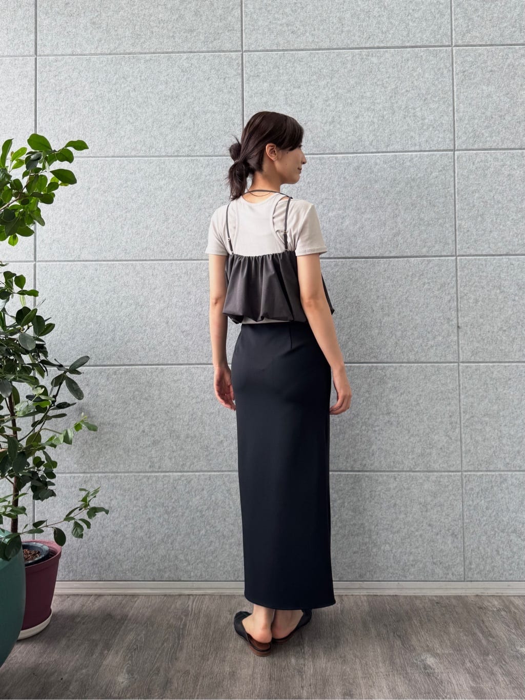 uchi__yamaさんの「CODE A｜slit jersey skirt」を使ったコーディネート