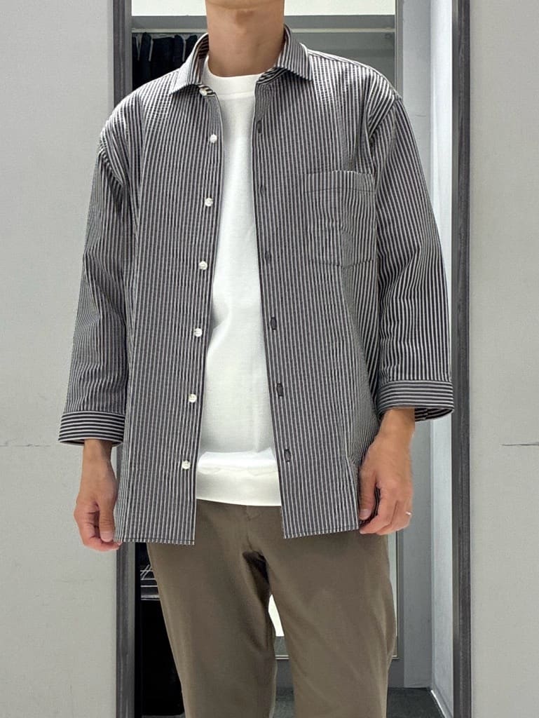 わいずみさんの「TAKEO KIKUCHI｜【抗菌防臭／5サイズ展開】ハイゲージポンチ Tシャツ」を使ったコーディネート