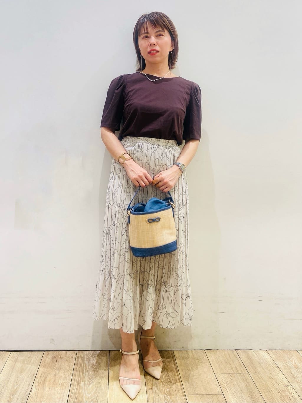 YUKOさんの「index｜《7色展開／XS-LLサイズ》多機能タックスリーブトップス【汗ジミ防止／吸水速乾／接触冷感／UVケア」を使ったコーディネート