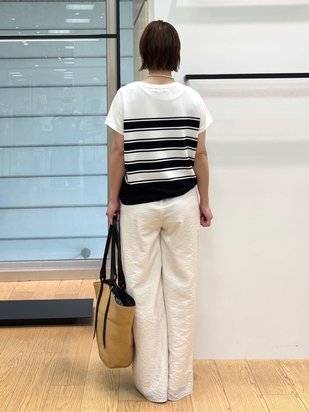 asamiさんの「INDIVI｜【洗える／UVケア／SETUP可能】ドロストワイドパンツ」を使ったコーディネート