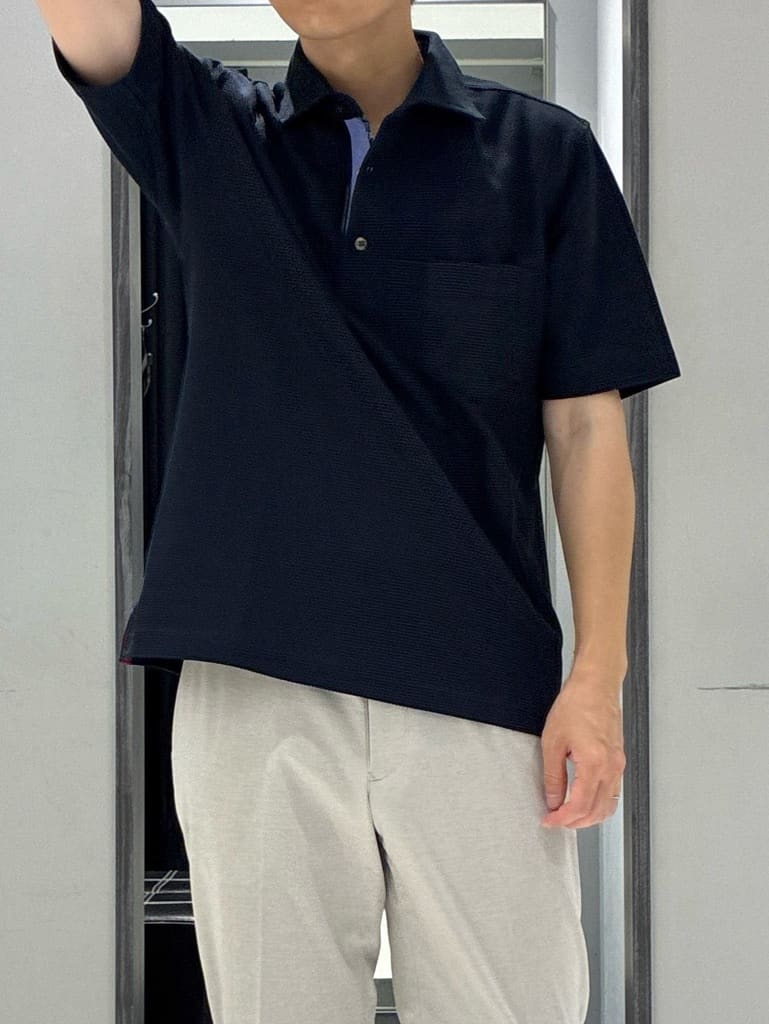 わいずみさんの「TAKEO KIKUCHI｜【抗菌防臭】COOL DOTS（R）ドビープリント ジャケット」を使ったコーディネート