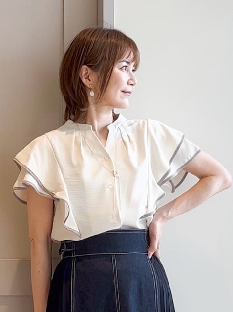 yamakoさんの「grove｜グローブ人気のスカート！デニムサイドプリーツスカート」を使ったコーディネート