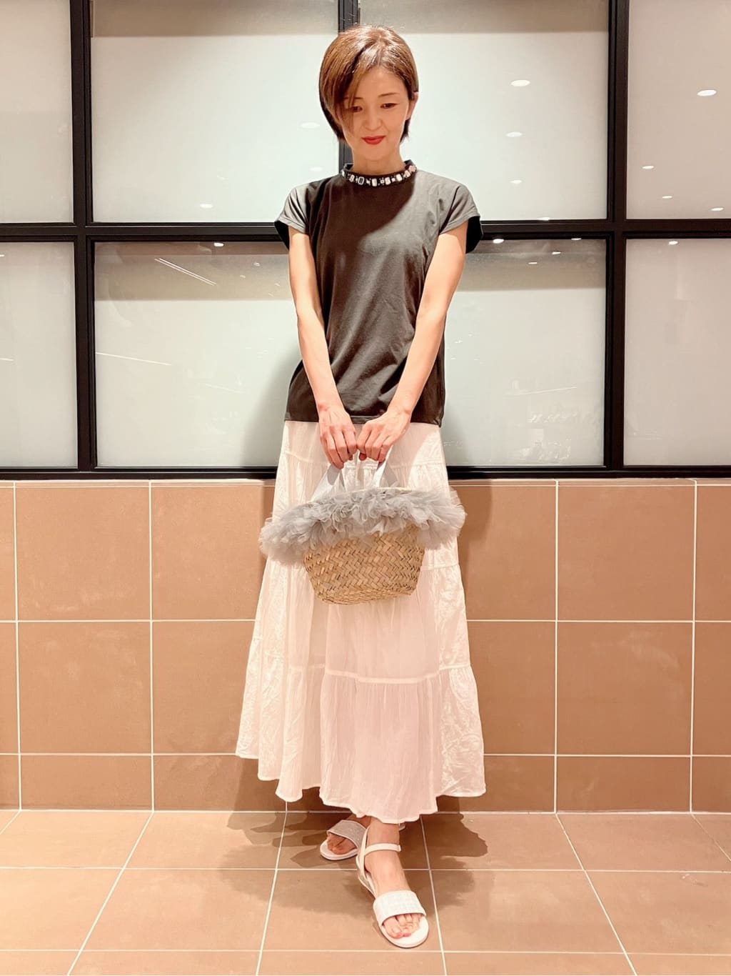 Ｋさんの「ESPERANZA｜クリアウェッジサンダル」を使ったコーディネート
