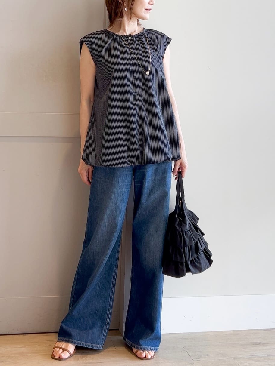 yamakoさんの「grove｜【Lee&times;grove別注】WIDE DENIM PANTS」を使ったコーディネート