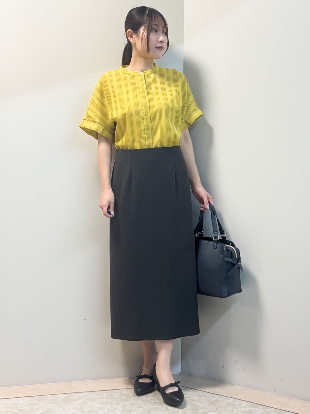 Sawaさんの「Reflect｜【洗える】ドビーストライプブラウス」を使ったコーディネート