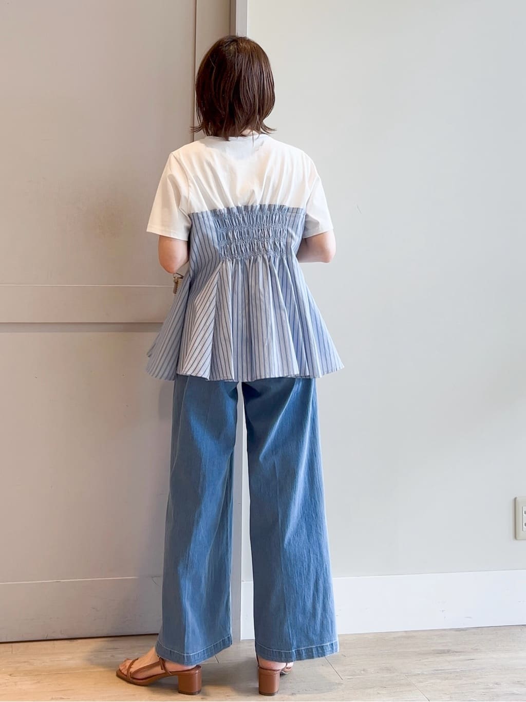 yamakoさんの「grove｜贅沢フレアーが高見え ドッキングビスチェT」を使ったコーディネート