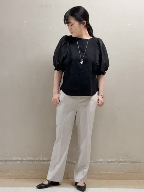  Aさんの「Reflect｜【マシンウォッシュ可】リネンライクフレアパンツ」を使ったコーディネート