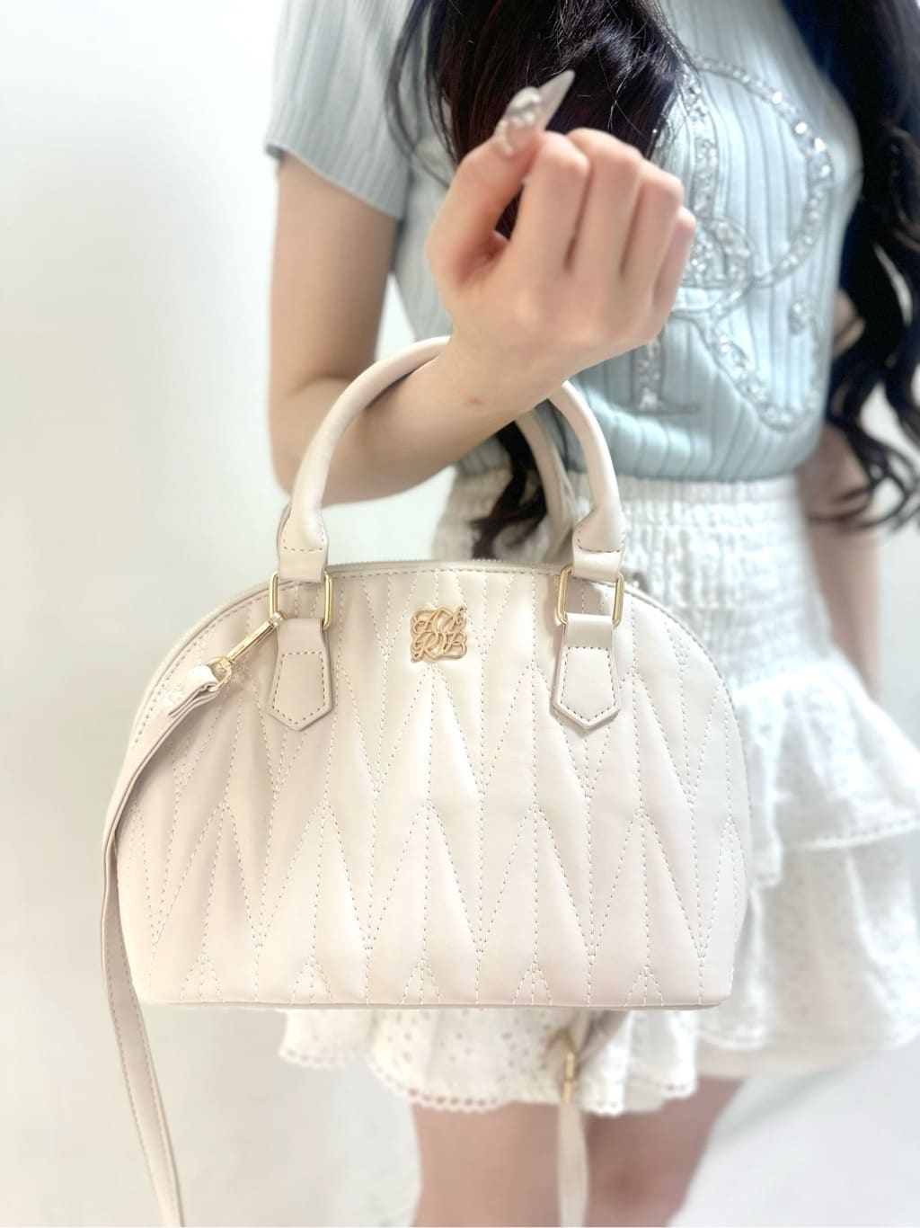 ayakaさんの「ESPERANZA｜キルティング 2WAY ショルダーバッグ ボストン」を使ったコーディネート