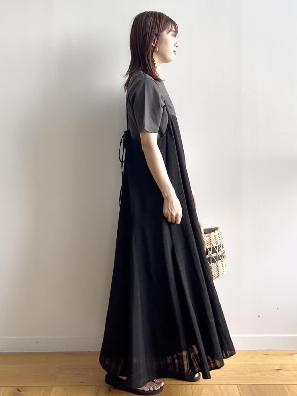 RINAさんの「OPAQUE.CLIP｜◆ロゴプリントTシャツ【洗濯機洗い可】」を使ったコーディネート