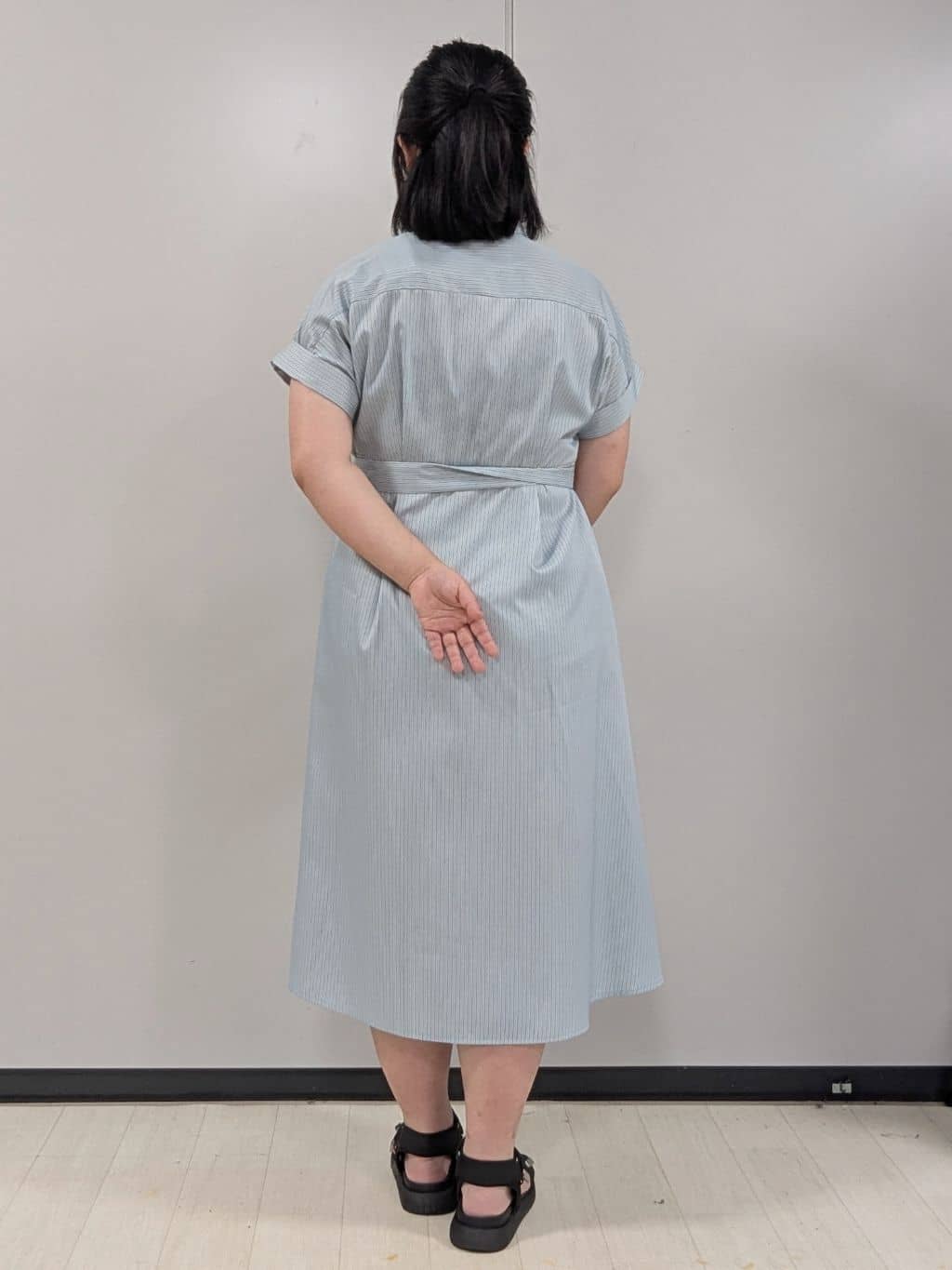 Nonさんの「index｜《XS-LLサイズ》マルチストライプシャツワンピース【洗濯機洗い可／イージーアイロン／防シワ】」を使ったコーディネート
