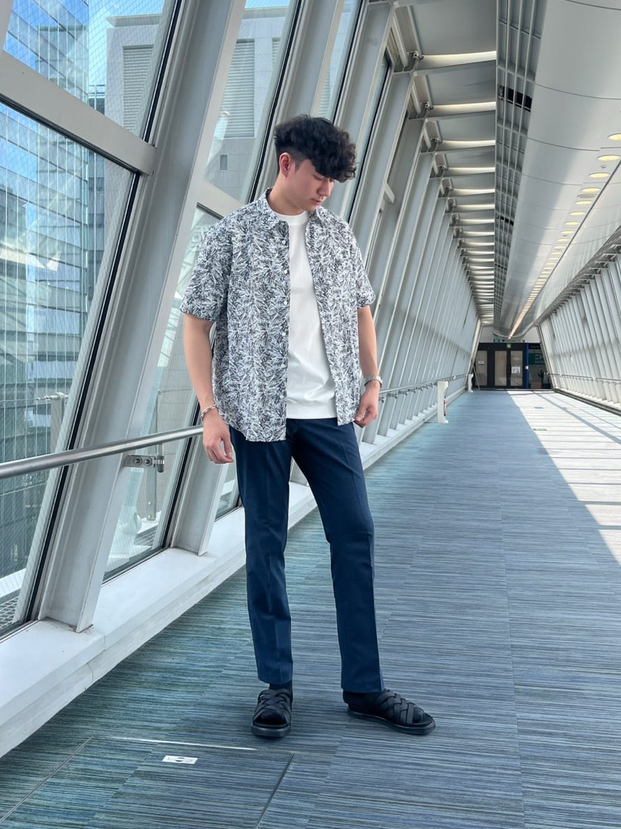 Tsubasaさんの「TAKEO KIKUCHI｜【抗菌防臭】COOL DOTS（R）ドビープリント パンツ」を使ったコーディネート