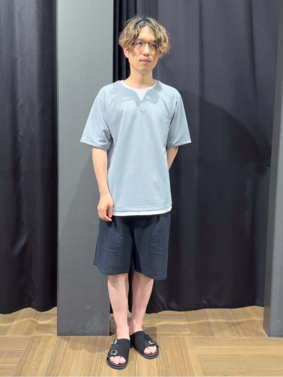 tomoyaさんの「THE SHOP TK｜シャリルジャージ カーディガン 洗濯機OK/吸水速乾/イージーケア/セットアップ可」を使ったコーディネート
