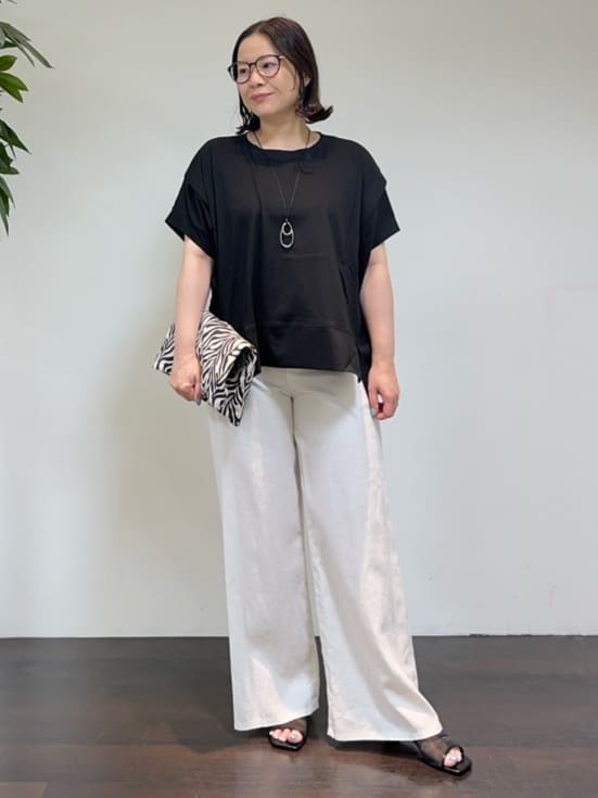 Asamiさんの「UNTITLED｜【Audrey and John Wad】ダブルシルケット天竺デザインプルオーバー」を使ったコーディネート